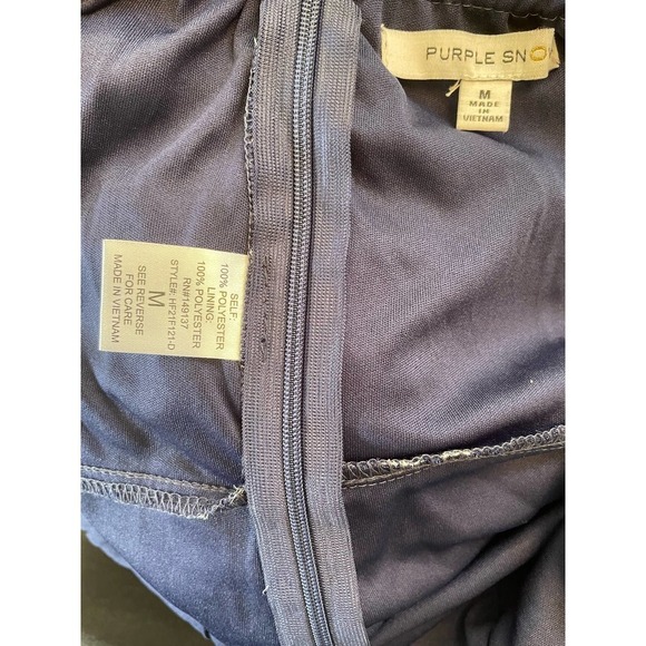 Purple Snow Women's Daisy Floral Bodycon Dress Navy Blue Size Medium - Picture 5 of 6